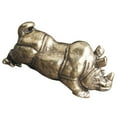 thumbnail image 5 of Set of 2 Brass Rhino Animal Decoration Vintage Ornaments Animals Golden, 5 of 8