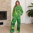 thumbnail image 3 of Renewold Women St. Patrick's Day Long Sleeve Sweatshirts High Waisted Drawstring Pants Holiday Outfits Lounge Sets for Womens Two Piece Fall Outfits, Green Lucky Clover Star, XL, 3 of 7