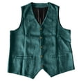 thumbnail image 5 of LNWUY Men's Cowboy Suede Leather Vest Western Vest Cowhide Suede Waistcoat Vests Spring Fall Solid Fashion Outdoor Casual Vest Mint Green XXL, 5 of 6