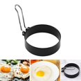 thumbnail image 2 of Molde para freír huevos de acero inoxidable, herramienta de cocina para desayuno, tortitas, 2 uds. 2 piezas, 2 of 8