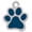 Navy Blue, variant on Silver Plated Medium Translucent Navy Paw - Rope Charm Bead Dangle with Mini 2026