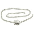 thumbnail image 4 of Women Silver Metal Chain Turtle Charm Buckle Belt XS S M, 4 of 9