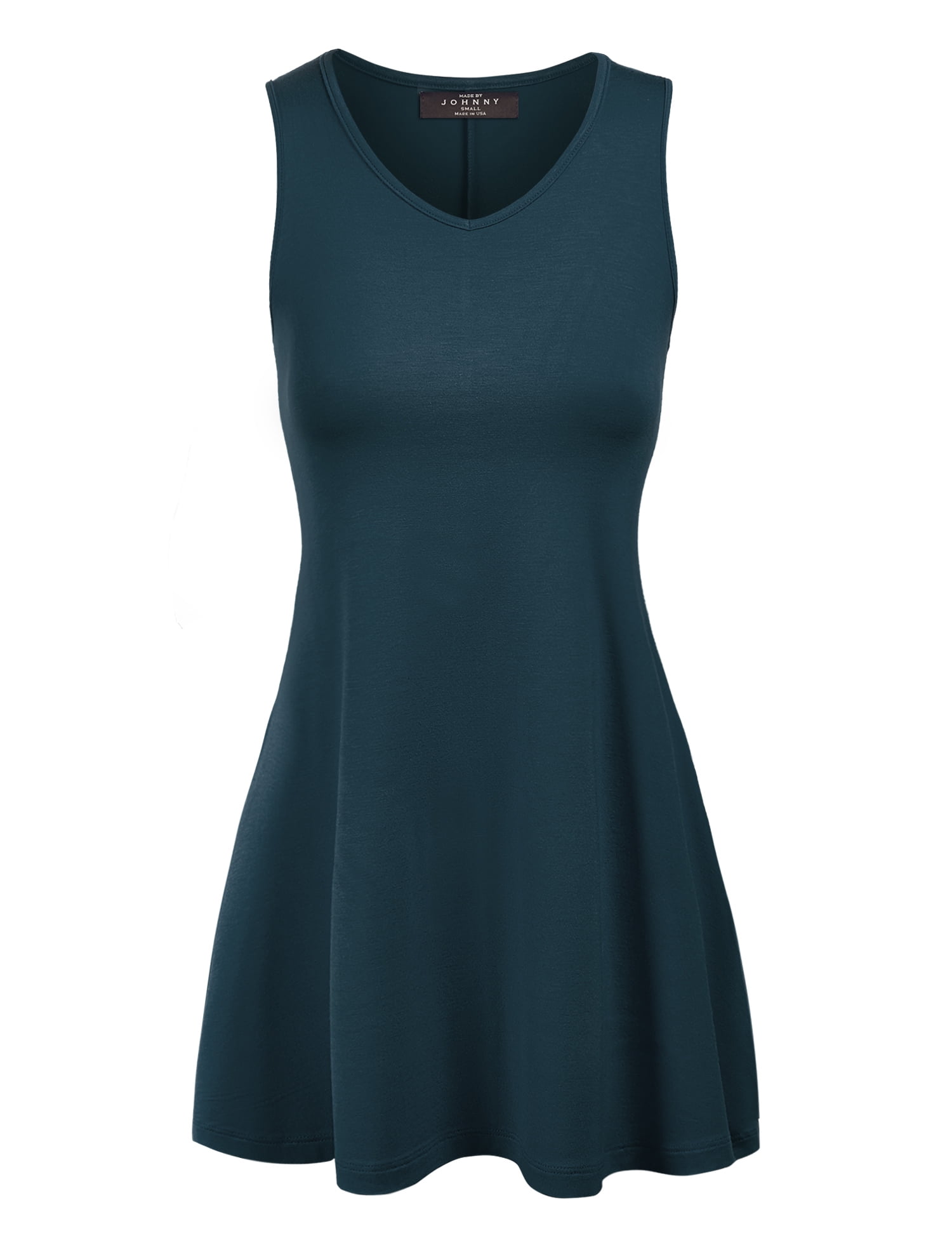 MBJ WT827 Womens Sleeveless V Neck Dress Top XXXXXL TEAL - Walmart.com