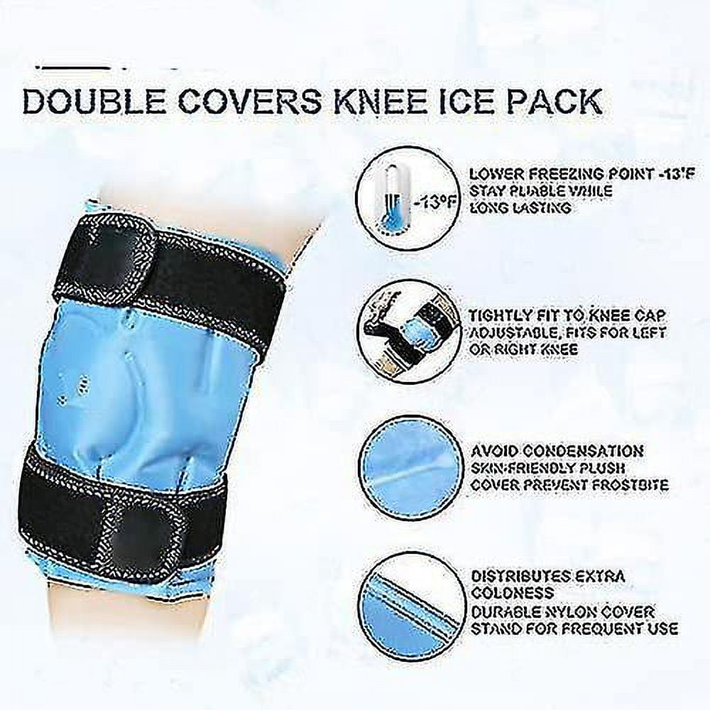 Ice Pack For Knee Pain Relief, Reusable Gel Ice Wrap For Leg Injuries, Swelling, Knee Replacement Surgery, Cold Compress Therapy - S