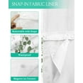 thumbnail image 3 of No Hook Shower Curtains with Snap in Liner, Sage Greenery Waterproof Fabric Shower Curtain, Eucalyptus Sprigs Watercolor Botanicals Double Layers & See-Through Top Window Bathroom Curtains 48''x72'', 3 of 6