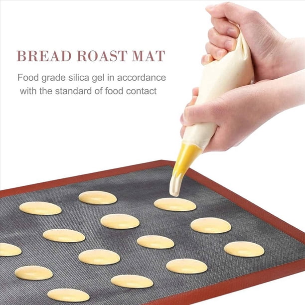 6 Piezas Bandeja de Silicona para Hornear, Almohadilla de Perforada para Revestimiento de Horno Antiadherente, Tapete para Galletas de Pan Horneado, Disponible A Doble Cara