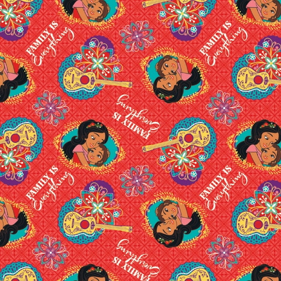 Disney Elena Of Avalor 64209 Family Is Everything Springs Creative 100% Cotton Fabric By The Yard
