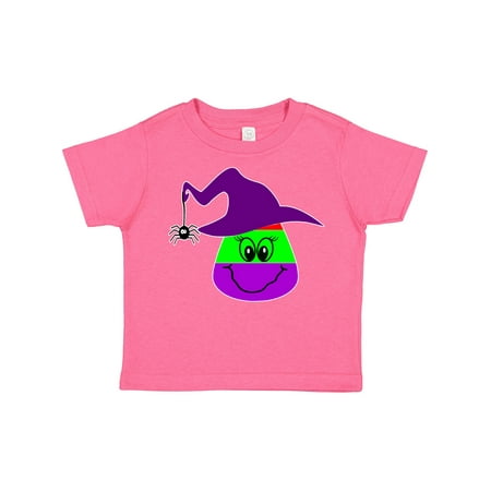 

Inktastic Halloween Cute Candy Corn Witch and Spider Gift Toddler Toddler Girl T-Shirt