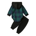 thumbnail image 4 of Curenmufel Baby Boy Outfits Newborn Baby Boy Girl Clothes Ribbed Knitted Long Sleeve Romper Pants Solid Cotton Infant Fall Winter Outfits 2Pcs 0 3 6 9 12 18 24 Months (Dark Green,0-3 Months), 4 of 7