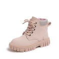 thumbnail image 2 of Kureaily Girls For Autumn Winter Stylish Kids Footwear Children's Leather Work Boots Casual Ankle Booties For Girls 8-9 Years, 2 of 5