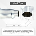 thumbnail image 7 of Diesel Exhaust Elbow Tip, 5" Inlet 7" Outlet Exhaust Pipe Tip Elbow Side Exit Exhaust Tip, Heavy-Duty Steel Chromed Turndown Exhaust Tip for Pickup Trucks Cars, 7 of 7