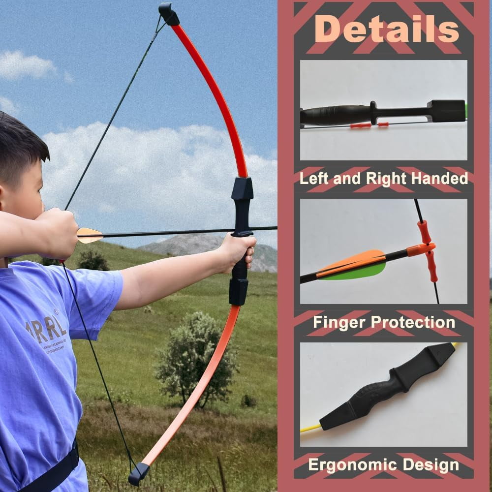 AMEYXGS Archery Bow and Arrow for Kids, Beginner, Youth  Target, Practice and Recreation