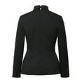thumbnail image 4 of GRACEART Womens Church Clergy Shirt Spring/Autumn Long Sleeve Slim Blouse with Tab Collar, 4 of 7