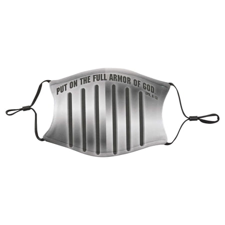 Put On The Full Armor Grey One Size Cloth Fabric Fashion Face Covering Mask