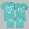 thumbnail image 3 of WREESH Family Matching T-Shirts for Men Fashion Short Sleeve T-Shirts with Playful Heart Graphic Tees for The Whole Family Mint Green, 3 of 5
