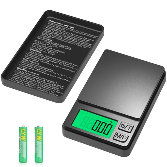 Báscula digital de bolsillo Diyife de 1000 g x 0,01 g con funda protectora