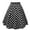 Black, variant on Womens Pleated Skirts Retro Style Polka Dot Printed A Line Pleated Skirts Big Swing High Waist Slim Fit Daily Wear Chic Skirts