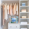 thumbnail image 4 of Yayeee Collapsible Cube Storage Bin with Lid Fabric Closet Decorative Basket with Handles, Sea Window, 4 of 7