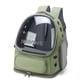 thumbnail image 1 of Mochila expandible para gatos y perros pequeños, plegable, con correa de seguridad interior y dos tapetes, color verde, 1 of 5