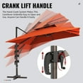 thumbnail image 3 of 9 x 9 ft Patio Umbrella, Outdoor Square Large Cantilever Umbrella Heavy Duty Offset Sun Umbrella， Orange, 3 of 9