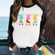 thumbnail image 2 of Sudaderas con capucha estampadas de manga larga informales para mujer a la moda de Pascua Fridja czfsfas1018, 2 of 9