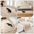 thumbnail image 6 of CJC Plush Couch Sofa Cover for Pet Dogs Washable Non-Slip Couch Covers for 3 Cushion Sofa Pet Friendly (Light Brown, 27.6" x 70.9"/70 x 180cm), 6 of 12
