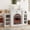 Brown, variant on BOSHIRO 80" Fireplace TV Stand for TVs up to 90", Electric Fireplace with Mantel and Cabinets for Living Room, Bedroom