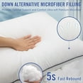thumbnail image 3 of Hotel Collection Bed Pillows for Sleeping 4 Pack King Size Cooling Pillows Set of 4 for Back, Stomach or Side Sleepers, Super Soft Down Alternative Microfiber Filled Pillows, 3 of 14