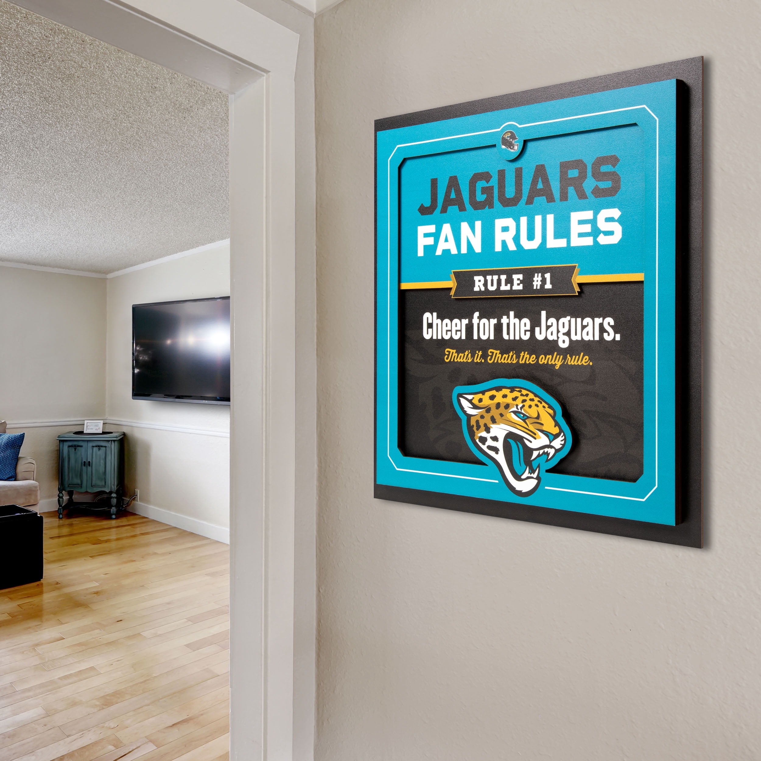 YouTheFan NFL Jacksonville Jaguars Fan Rules 3D Wall Art