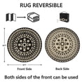 thumbnail image 4 of 6*6ft Round Outdoor Rug Circle Outside Area Rug Boho Reversible Patio Rug Plactic Straw Rug for Patios,Deck,Picnic,Beach,Trailer,Camping,Black&Beige, 4 of 10