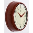 thumbnail image 3 of Infinity Instruments LTD. Horloge Murale Rétro 12 Pouces Silencieuse Sans Tic-Tac Moderne du Milieu du Siècle pour Cuisine Mouvement à Quartz Horloge Murale Décorative (Rouge), 3 of 4