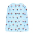thumbnail image 5 of QATAINLAV Ladies Christmas Sweaters Oversized Long Sleeve Knitted Sweater Cardigan Casual Button Up Open Front Jackets, Light Blue, XXXL, 5 of 6