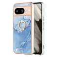 thumbnail image 2 of 360 Degree Rotating Ring Stand Case for Google Pixel 8,Dteck Shockproof Marble Patterned TPU Case Kickstand Slim Back Cover, Blue, 2 of 6