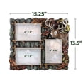 thumbnail image 6 of Rivers Edge Products 15.25 in x 13.5 in Multi Photo Frame for Three 4x6 Photos, Rustic Poly Resin Deer Picture Frame, Wall Hanging or Tabletop, Includes Glass Insert, 3-Picture Deer, 6 of 7