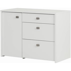 Nexera 3 Drawer Vertical Wood Filing Cabinet White Walmart Com Walmart Com