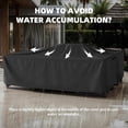 thumbnail image 3 of 83x39x31in/LxWxH Outdoor Table Cover Waterproof Rectangular, Heavy 600D Duty Outdoor Furniture Cover, Windproof with Buckle Strap, General Purpose, Multiple Sizes, 3 of 7