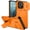 Orange, variant on Case for Motorola Moto Edge 2025 6.7" with Invisible Fold Holder Stand, Magnetic Wireless Charging,Sliding camera casing,Shockproof Dropproof Tough Rugged Protective Case Cover,Black