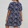 thumbnail image 3 of Drses Summer Dresses for Women 2024 Women's Fashion Casual Comfort Printing Short Sleeve V-Neck Dress Women's Casual Dresses, 3 of 4