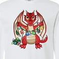 thumbnail image 4 of Inktastic Dragon Holding Dice Christmas Lights Long Sleeve T-Shirt, 4 of 5