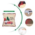thumbnail image 4 of Fundas de cojines de Navidad, 18 "x 18" Juego de 2 Fundas de almohadas decorativas de lino con patrón navideño estereoscópico para sofá cama con cremallera oculta JAMW Sencillez, 4 of 5
