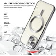 thumbnail image 5 of Magnetic Clear Case for iPhone 15 6.1'', Compatible with MagSafe, Built-in Camera Lens Protector, Luxury Plating Soft TPU Shockproof Slim Thin Transparent Back Cover for iPhone 15 - Silver, 5 of 13