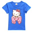thumbnail image 3 of Hello Kitty moda para chicas de algodón a rayas de manga corta Camiseta niños verano Casual dibujos animados impreso Tops ropa para niños, 3 of 5