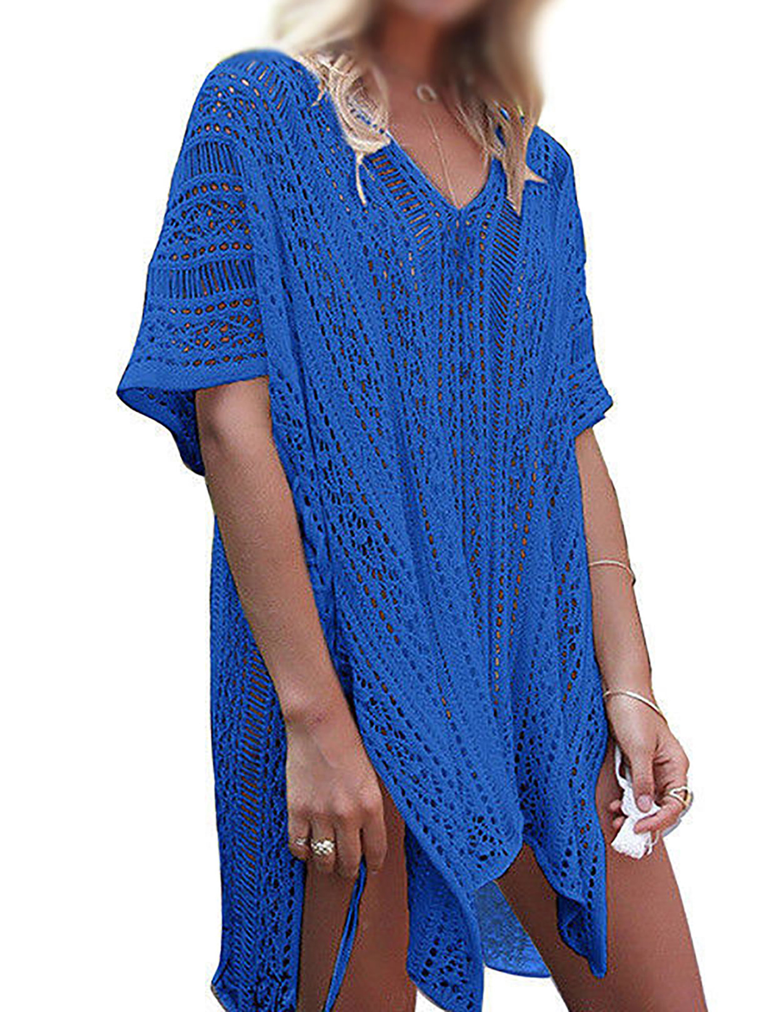 Womens Vintage Crochet Lace Bikini Swimsuit Cover Ups Hollow Out Beach