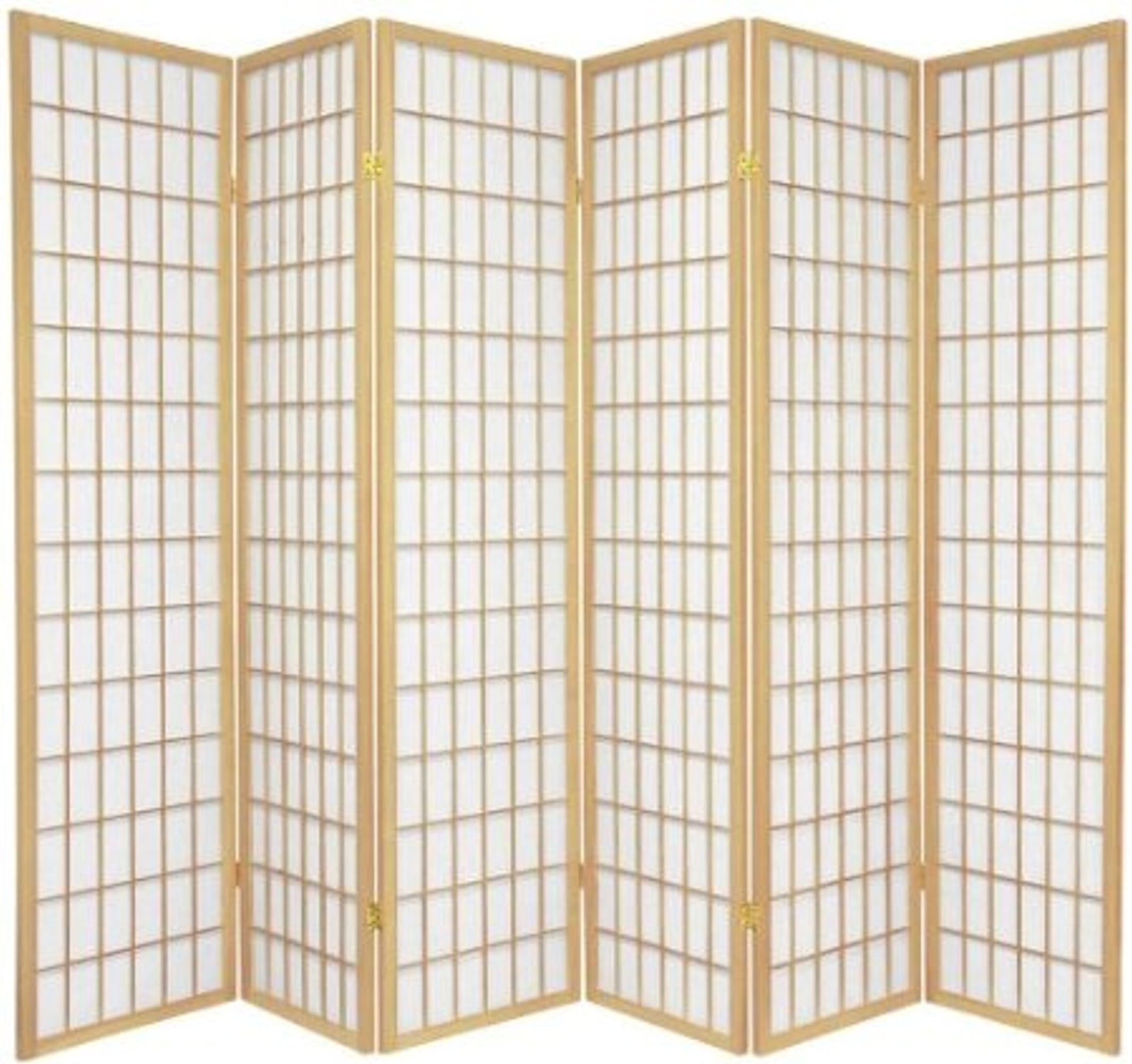 3,4,5,6,8 Panel Japanese-Oriental Style Shoji Screen Room Divider Natural Color