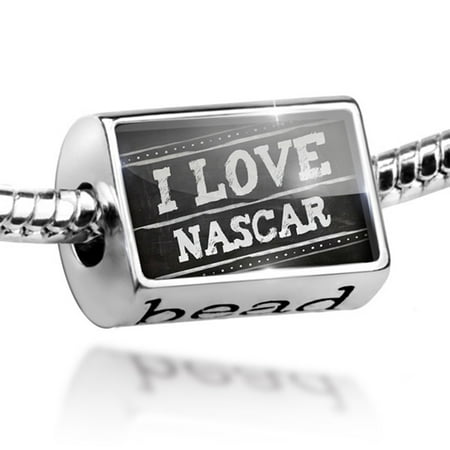 Nascar Board - Bead Chalkboard with I Love Nascar Charm Fits All European Bracelets