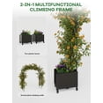 thumbnail image 3 of Wedding Garden Arch 70.87*15.75*94.49 inch Arbor Arch Trellis for Various Climbing Plant Balloon Party Decoration with Two Deepened Planter Boxes (Black), 3 of 7