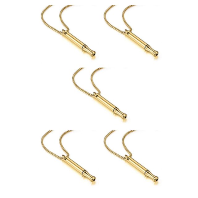 Justharion Personnalisé Collier de Respiration Pleine Conscience en Acier Inoxydable Personnaliser Or 5Set