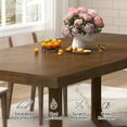 thumbnail image 3 of 70" Solid Wood Dining Table for 6-8 People, Modern Farmhouse Kitchen Table Rectangular Dining Room Table for Home Office, 3 of 13