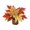 B#009, variant on Small Artificial Maple Leaves in Rattan Basket, Mini Fake Fall Foliage Decor, Realistic Autumn Centerpiece for Desk Table Shelf, Thanksgiving Halloween Home Office Decoration No Maintenance