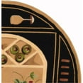 thumbnail image 2 of SAFAVIEH Chelsea Tuscany Wine Lovers Wool Area Rug, Black/Multi, 4'6" x 6'6" Oval, 2 of 3